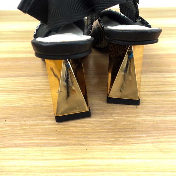 Retro Geo Heel Polka Slingback Shoes Womens 225 5.5 Black  Retro Geo Heel Polka Slingback Shoes Womens 225 5.5 Black Unique Vogue JADY ROSE